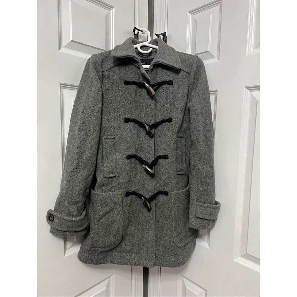 Banana Republic wool-blend toggle duffle peacoat size M